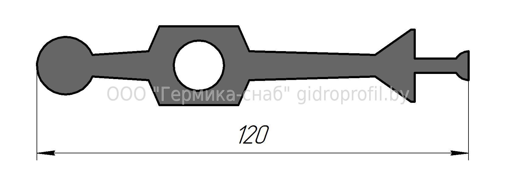 Гидрошпонка ЦДР-120, Резина, ширина 120 мм